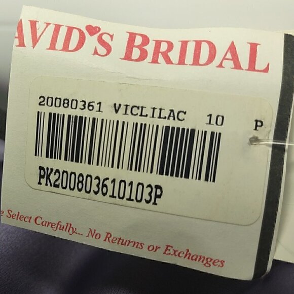 David's Bridal Michaelangelo Lilac Sleeveless Formal Maxi Dress Size 10 (NWT). - Picture 12 of 14